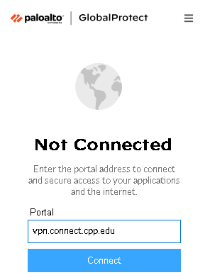 GlobalProtect login window