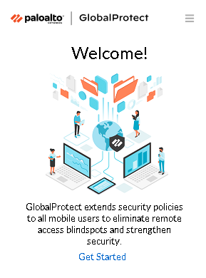 GlobalProtect get started window