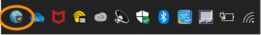 GlobalProtect icon in the Windows tray